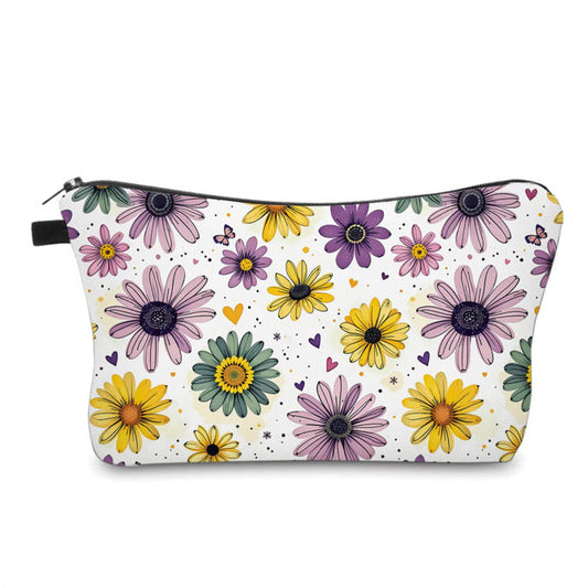 Pouch - Floral Teal Purple Yellow
