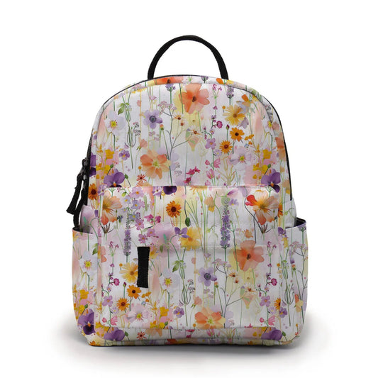 Mini Backpack - White Delicate Floral