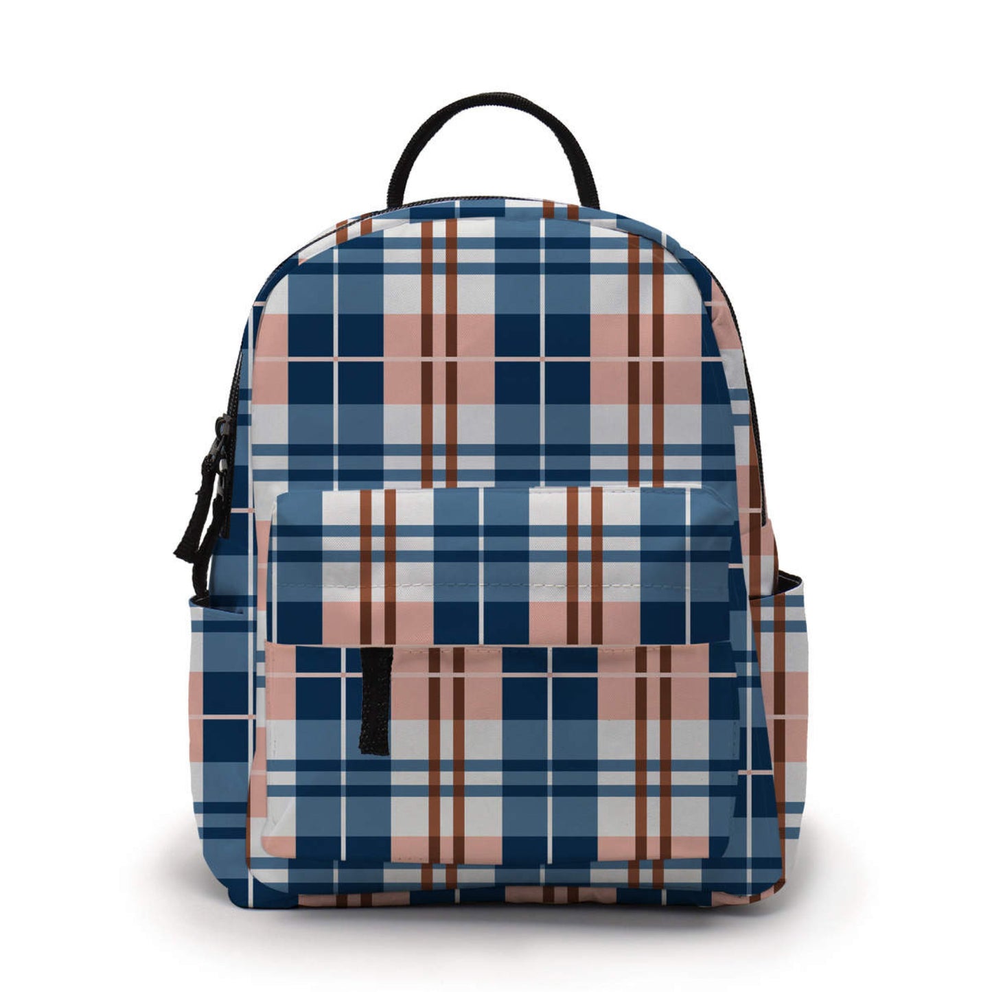 Mini Backpack - Plaid Pink Blue - Three Bears Boutique