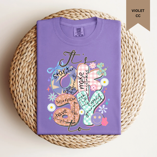 It’s Okay Floral Tee.