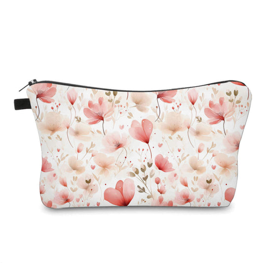 Pouch - Floral Pale Pink + Cream - Three Bears Boutique