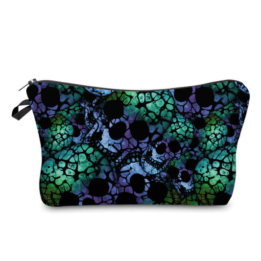 Pouch - Halloween Blue Green Skull