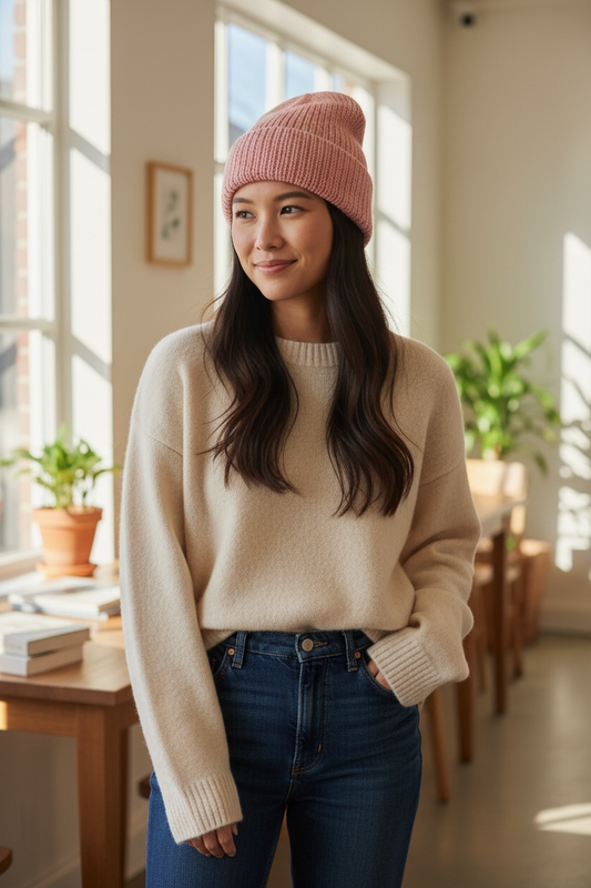 Petal Pink Knit Hat