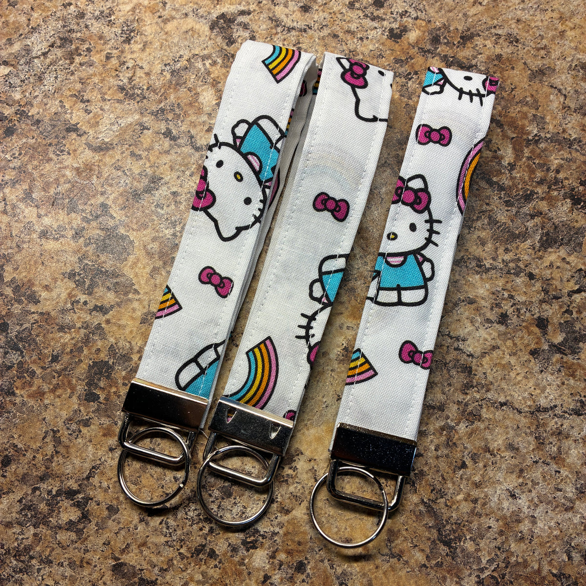 Character Handmade Cotton Wristlet Key Fob