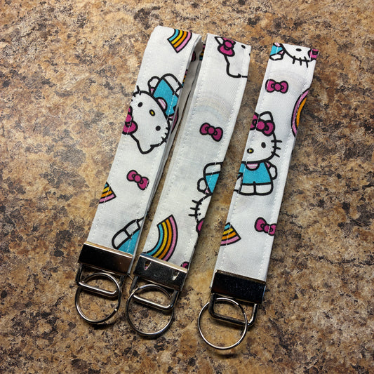 Character Handmade Cotton Wristlet Key Fob
