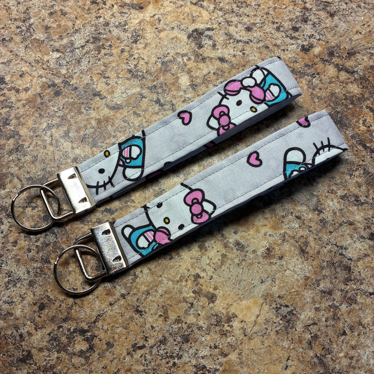 Character Handmade Cotton Wristlet Key Fob
