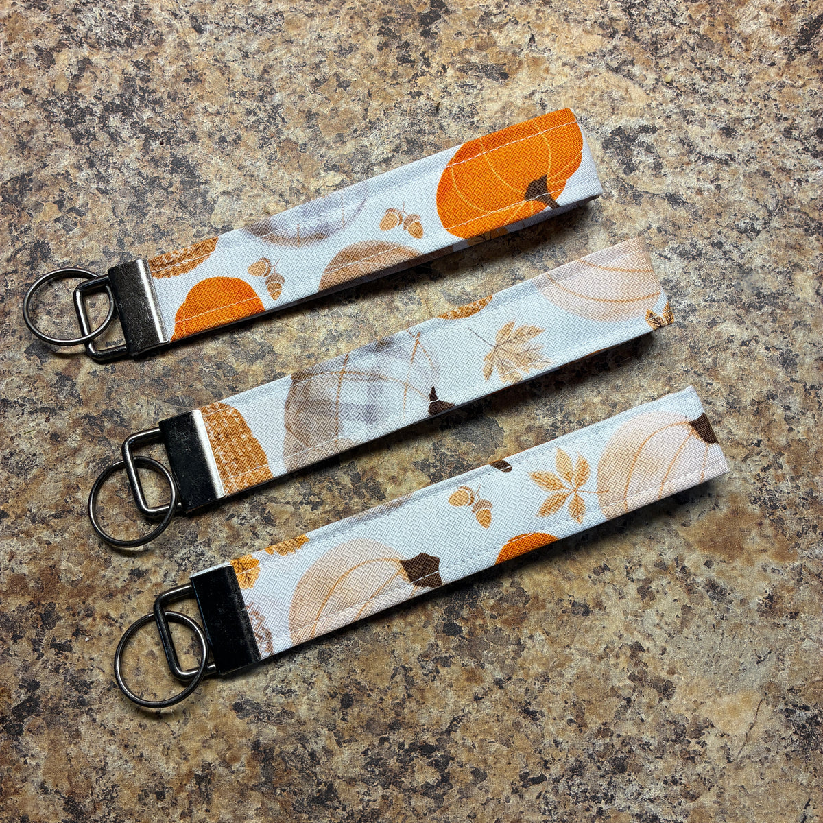 🍂 Fall Handmade Cotton Wristlet Key Fob