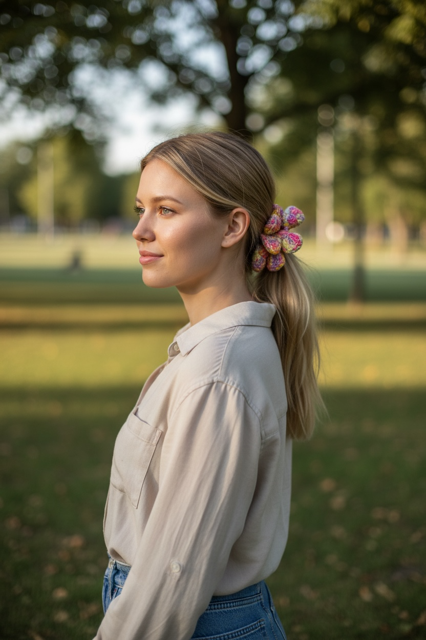 Peach Twist 3-Pack Scrunchie Set
