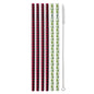 Buffalo Plaid Straw Set