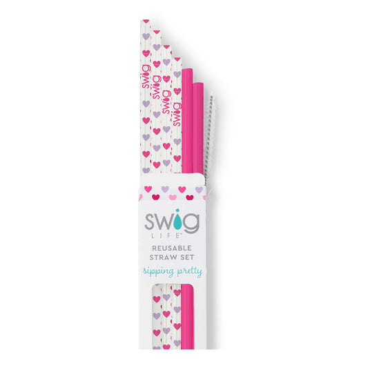Falling in Love Straw Set