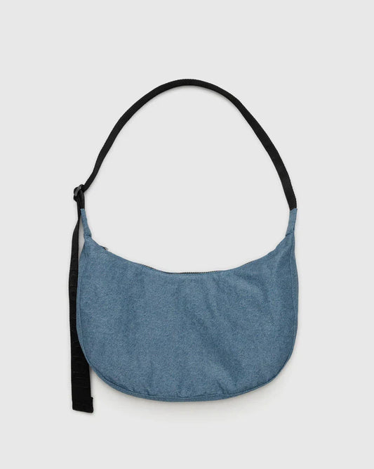 Baggu Medium Nylon Crescent : Digital Denim