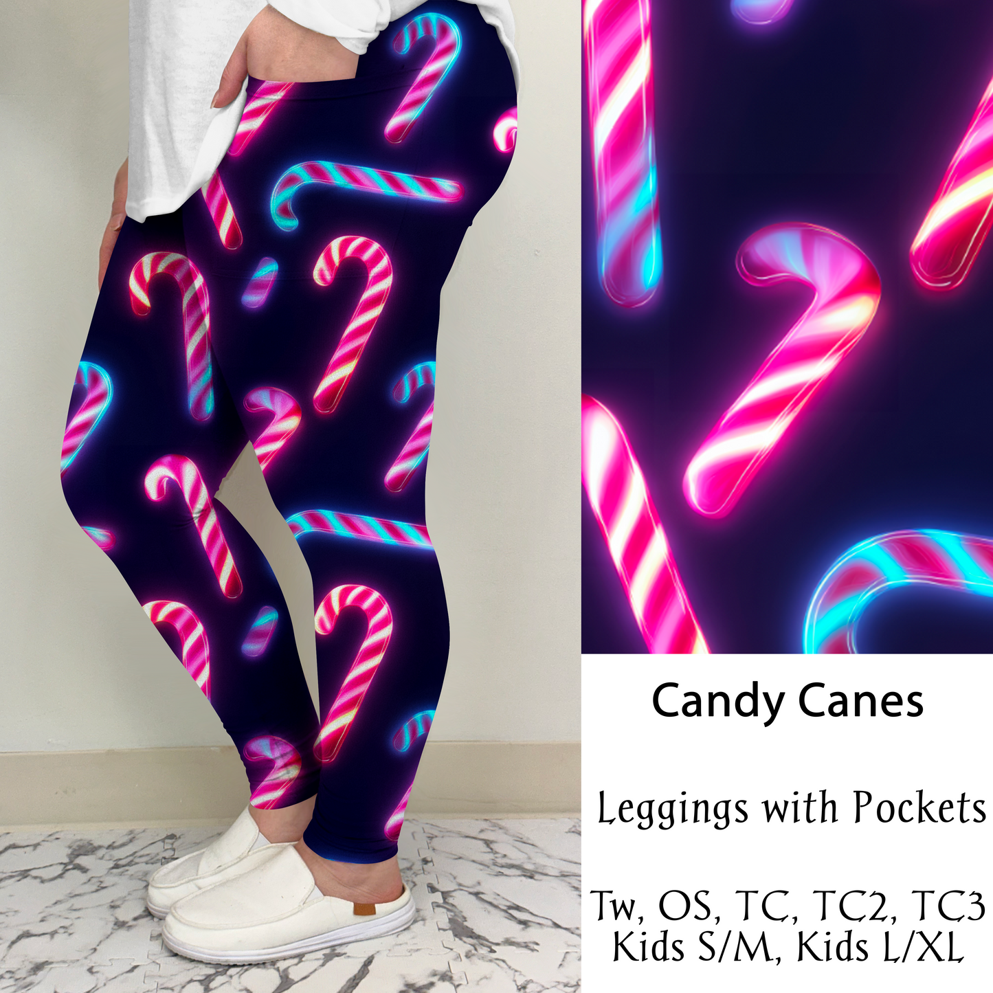Candy Canes Leggings/Joggers | Run ends 10/20 | ETA 42 Days