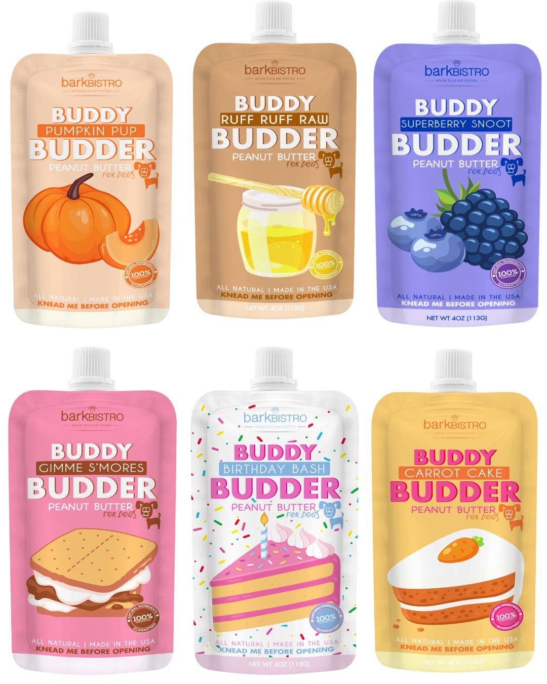Buddy Budder Squeeze Pack — Dog Peanut Butter