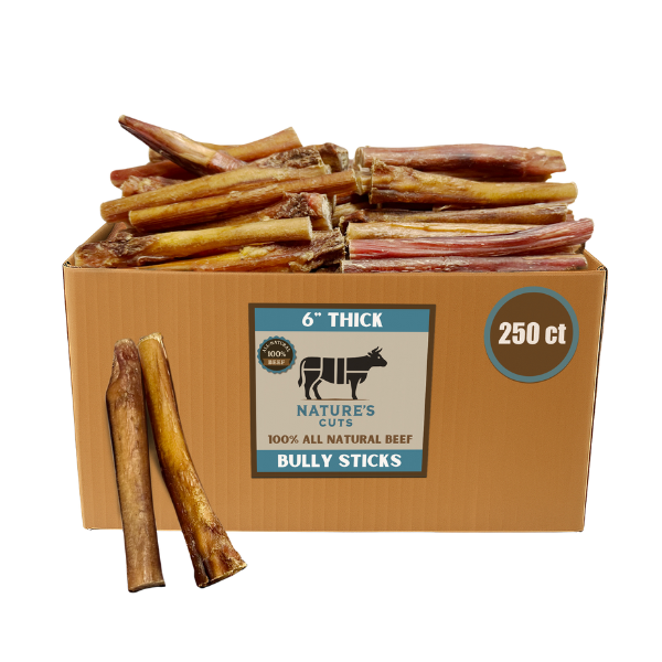 6" Thick Bully Sticks $1.70/ Stick (Case Price)