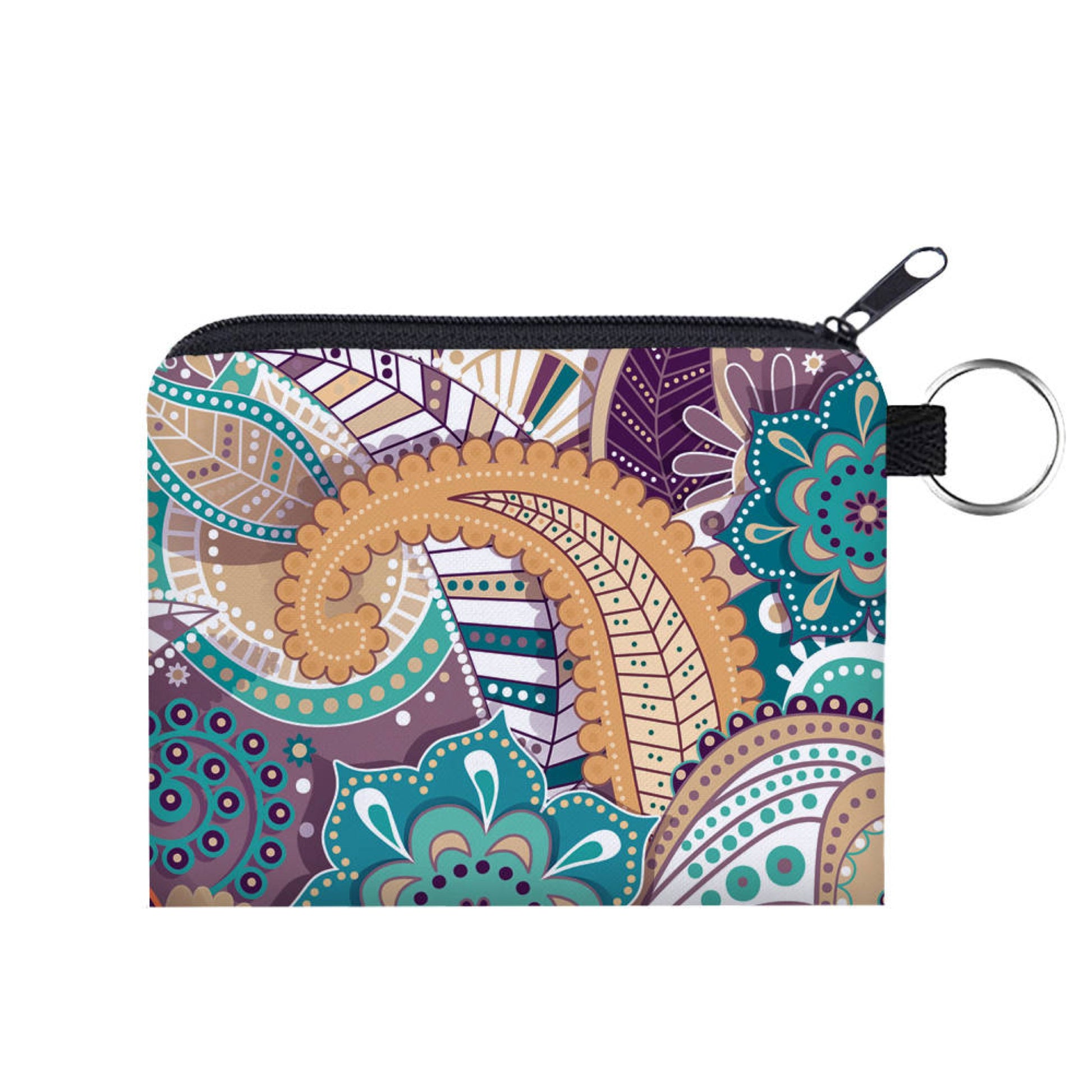 Mini Pouch - Paisley Purple Teal - Three Bears Boutique