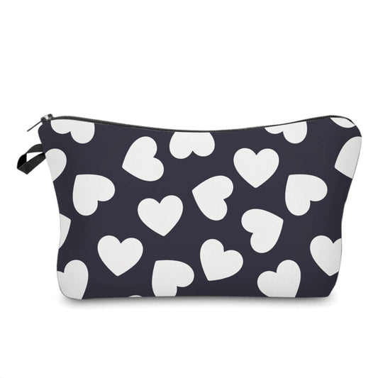 Pouch - Heart, Black and White - Three Bears Boutique