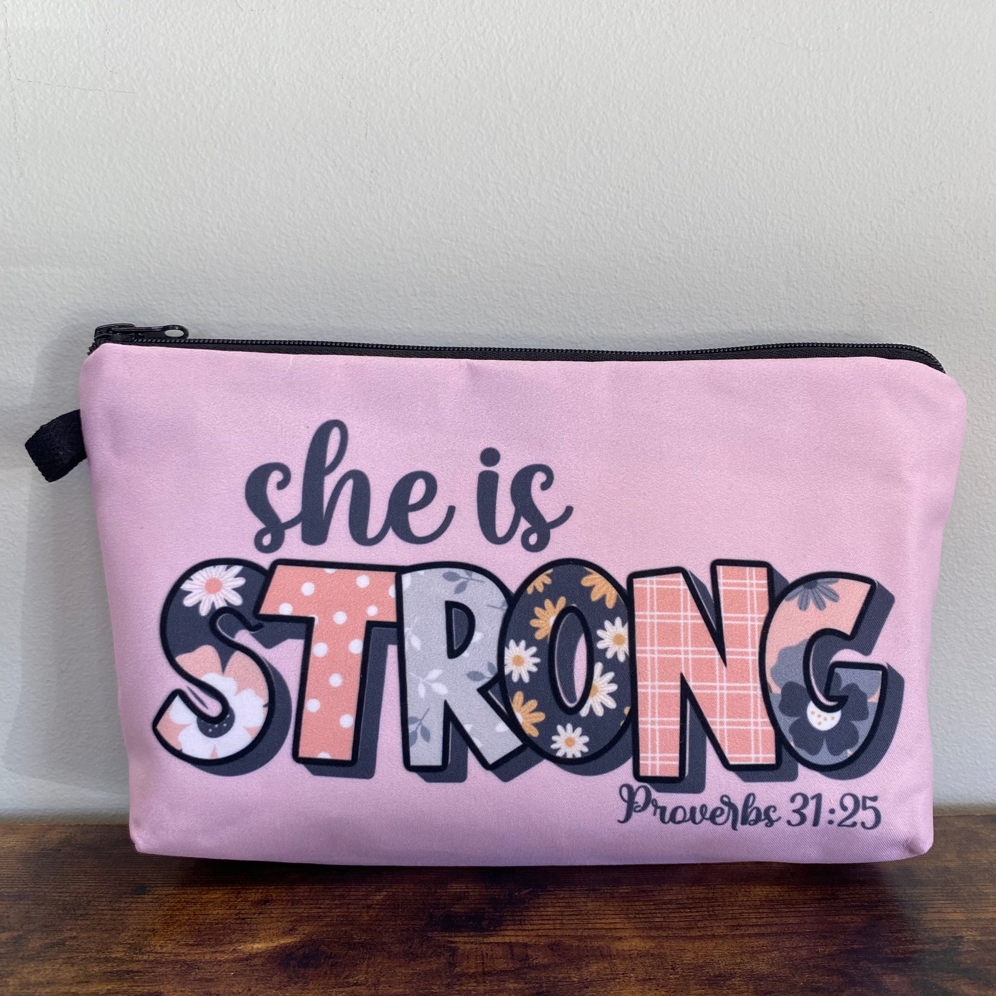 Pouch - She Is Strong - Three Bears Boutique