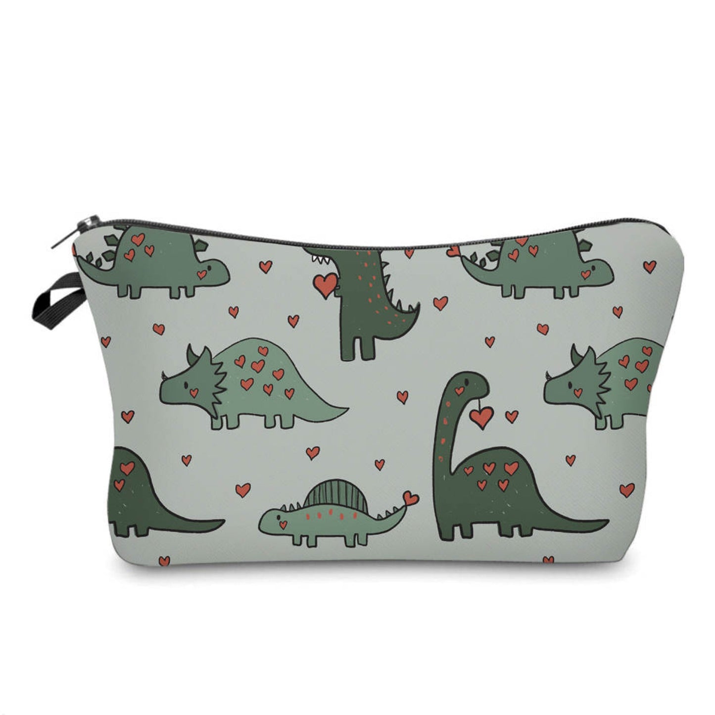 Pouch - Dino Green Hearts