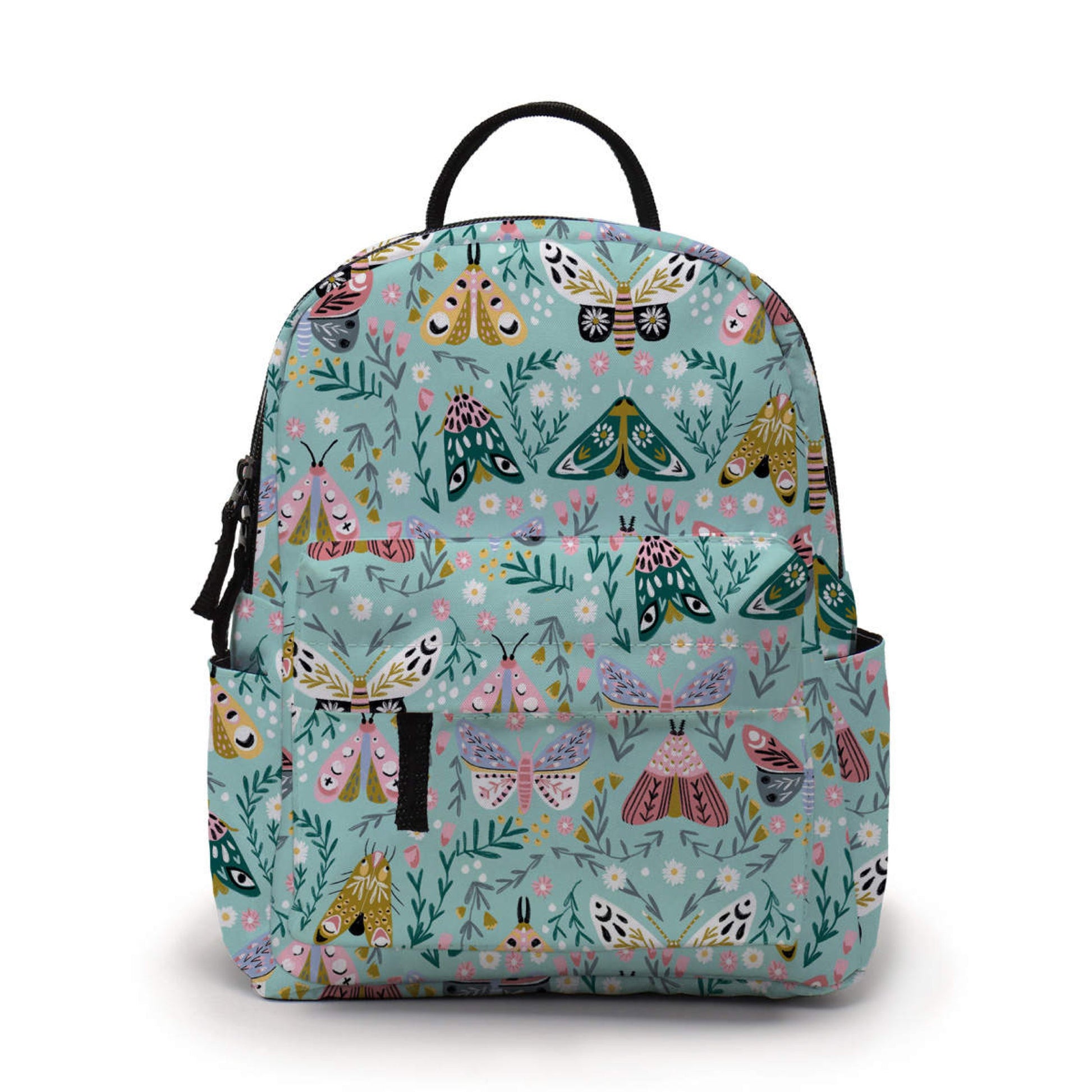 Mini Backpack - Butterfly Moth on Mint - Three Bears Boutique