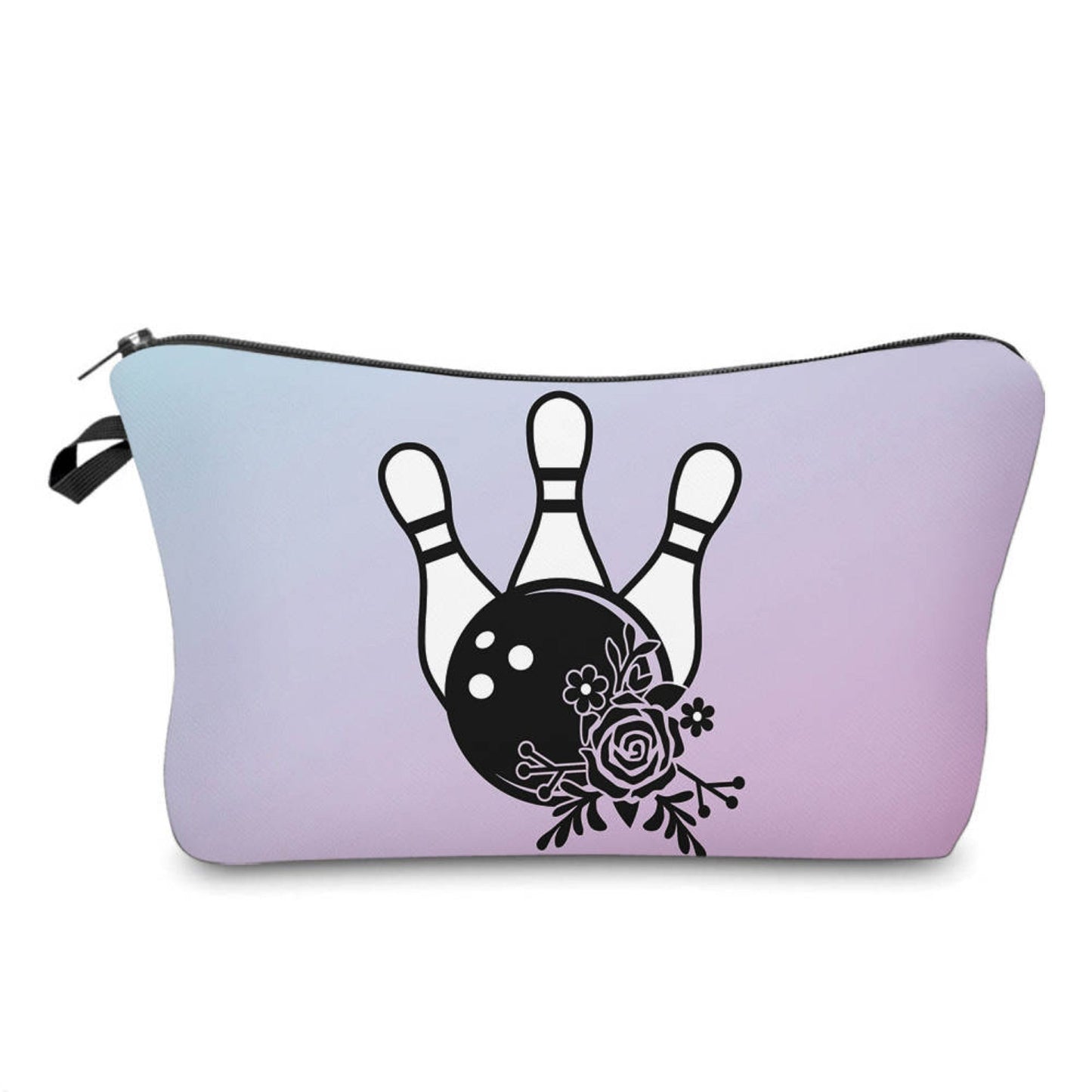 Pouch - Bowling, Purple Flowers - Three Bears Boutique
