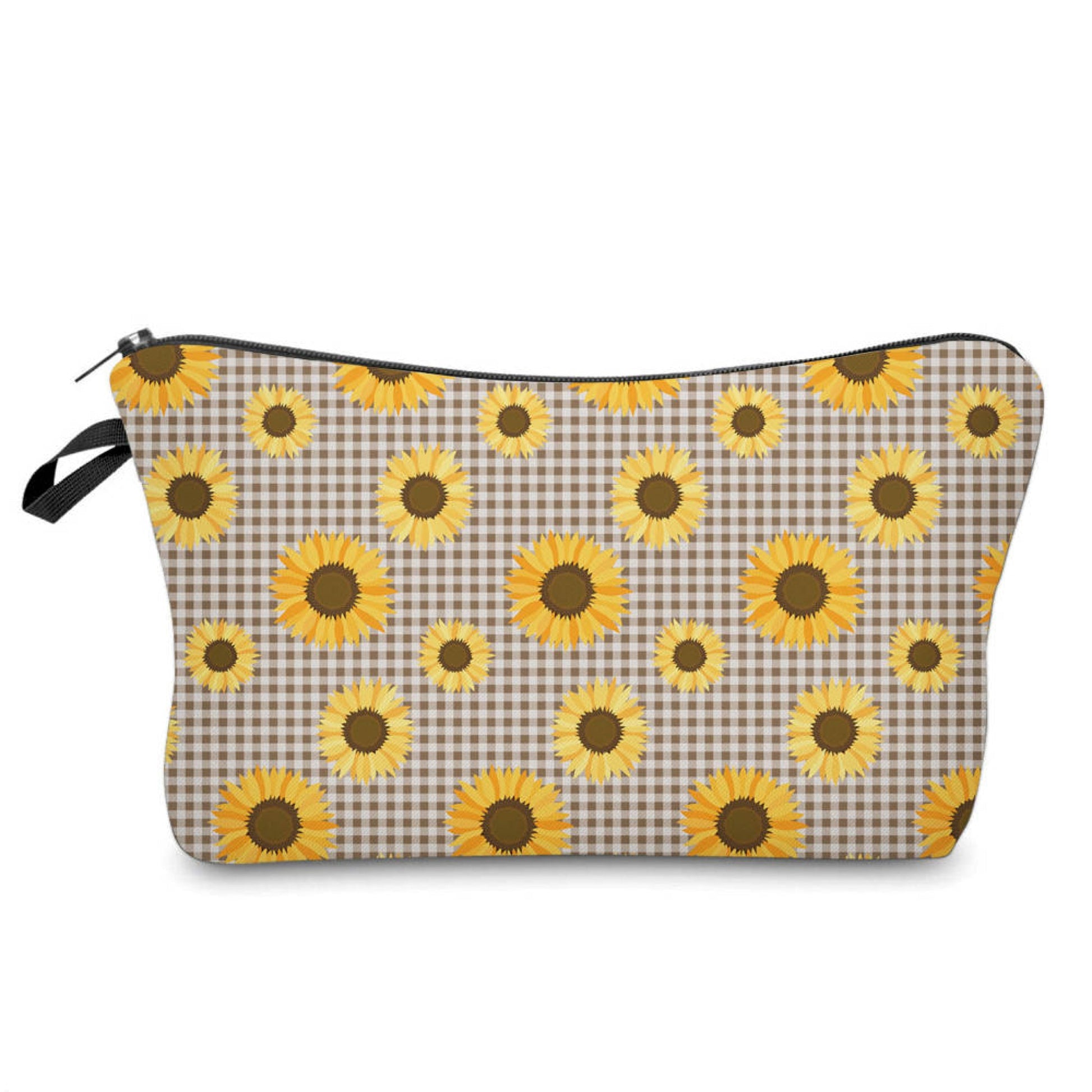 Pouch - Sunflowers Gingham Small - Three Bears Boutique