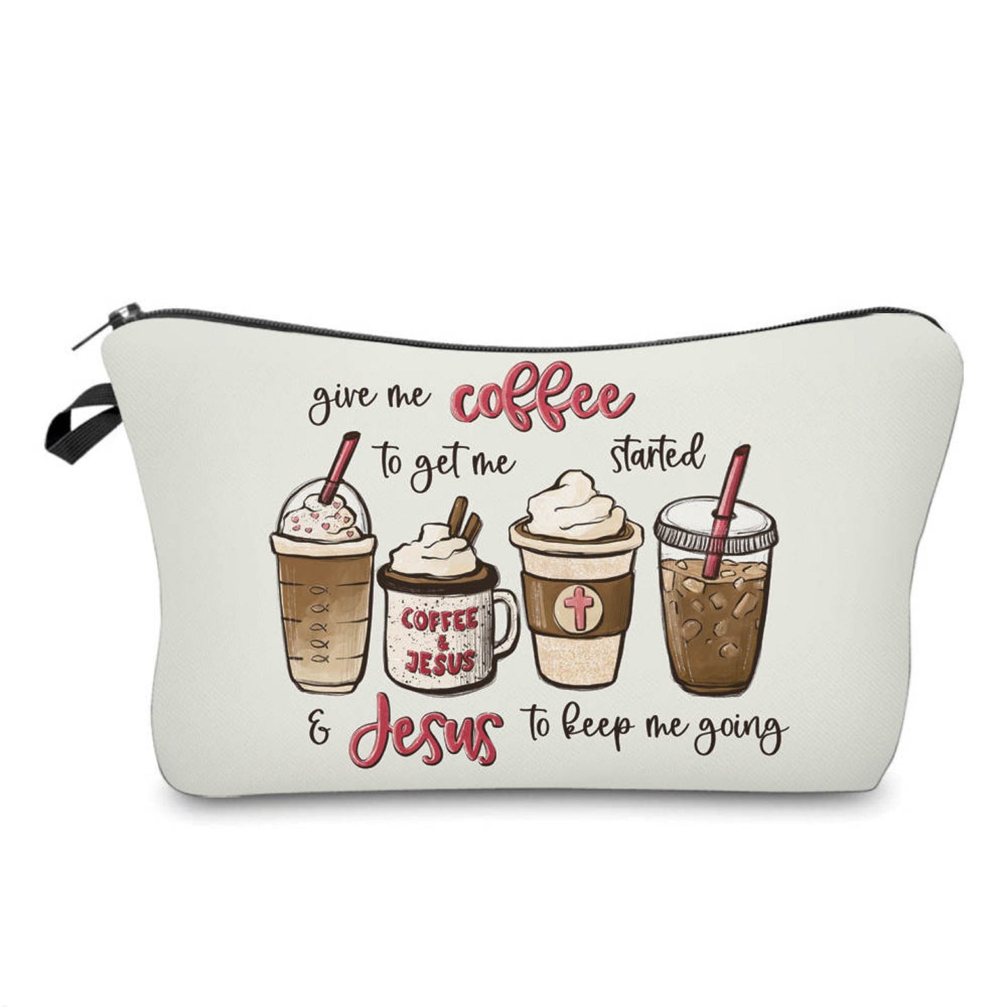 Pouch - Religious, Coffee & Jesus - Three Bears Boutique