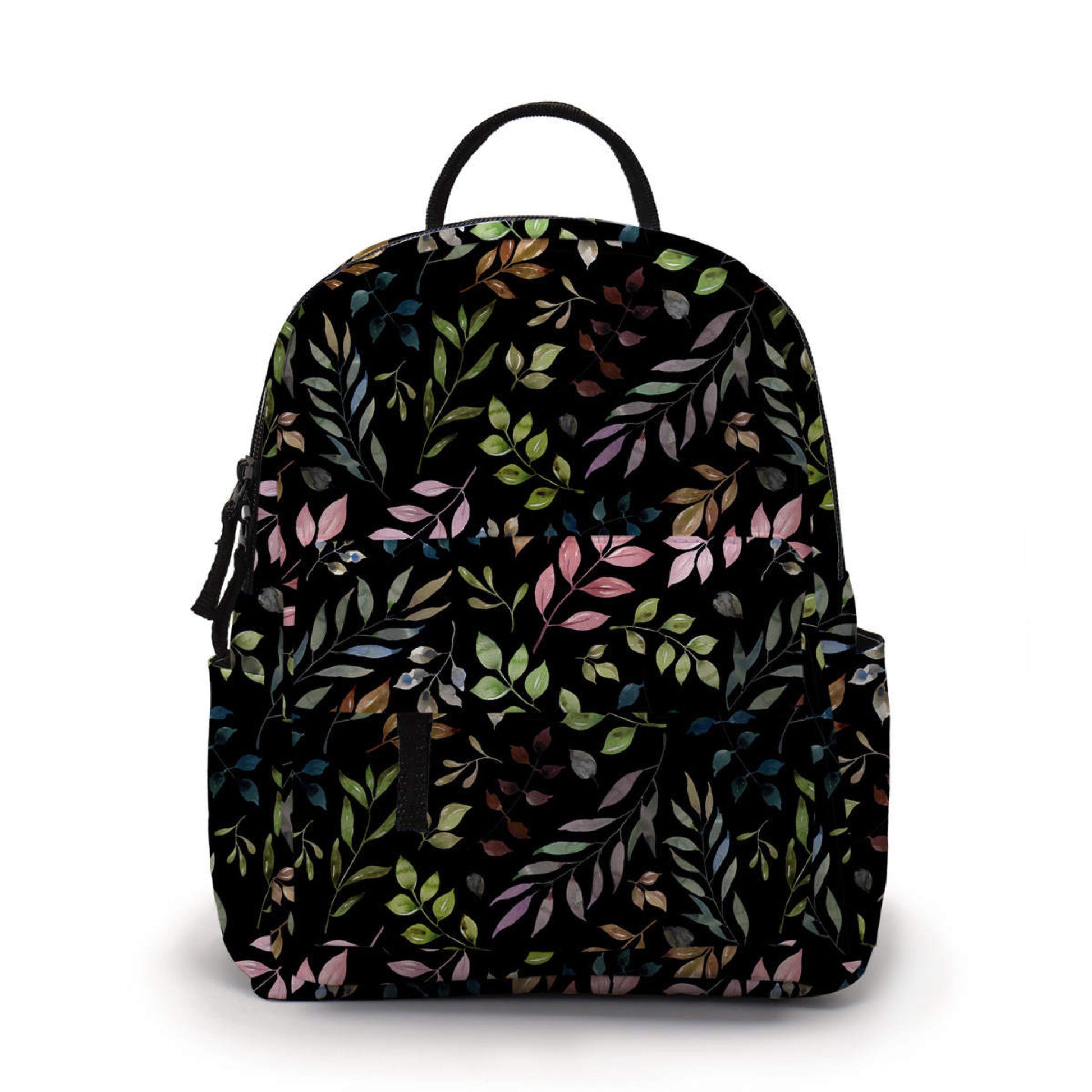 Mini Backpack - Floral Vines Black - Three Bears Boutique