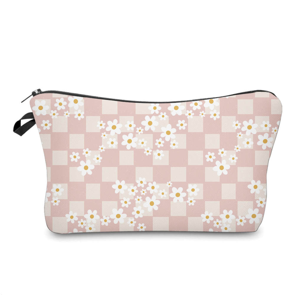 Pouch - Floral Pink Check - Three Bears Boutique