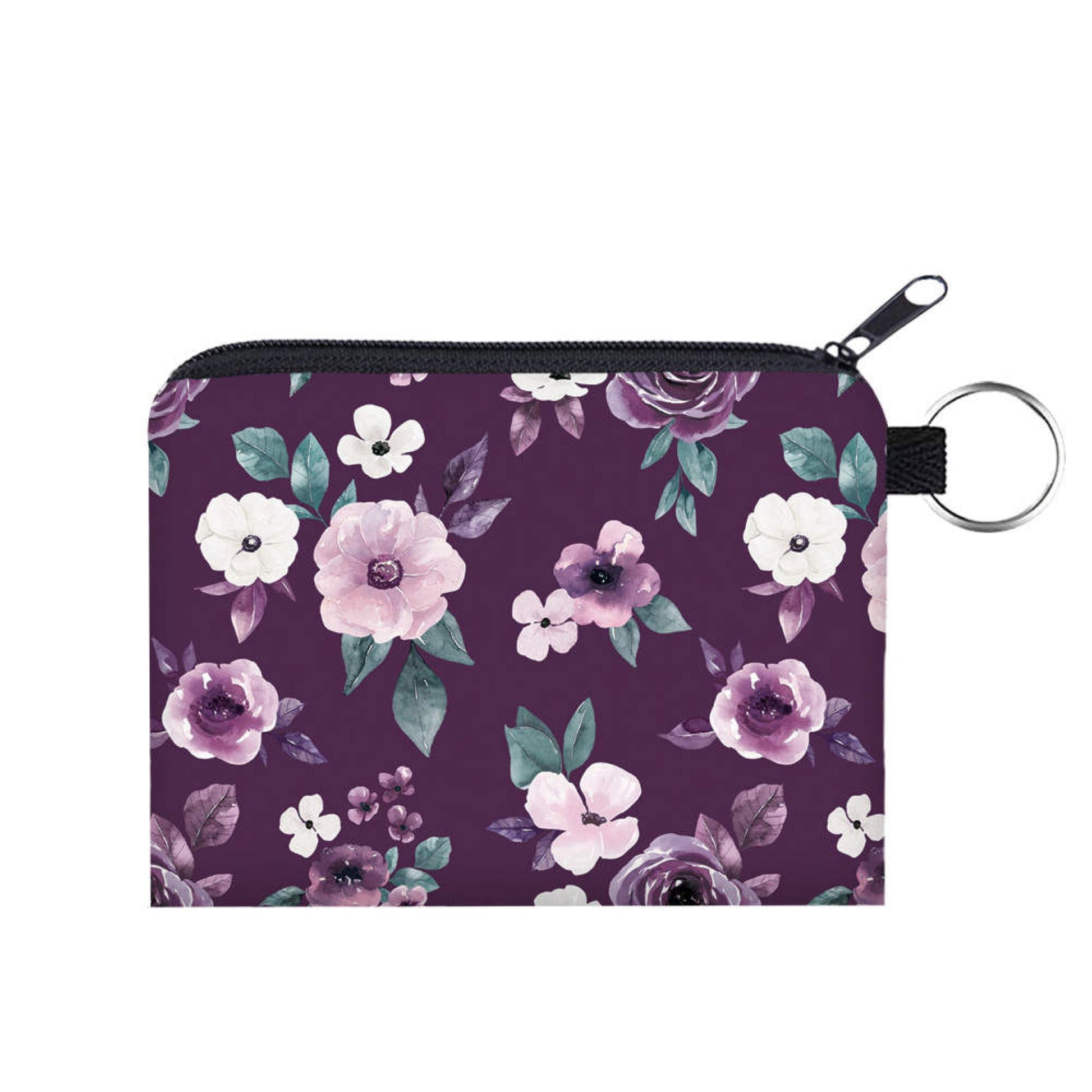 Mini Pouch - Floral Purple - Three Bears Boutique