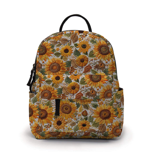 Mini Backpack - Sunflower Embroidery