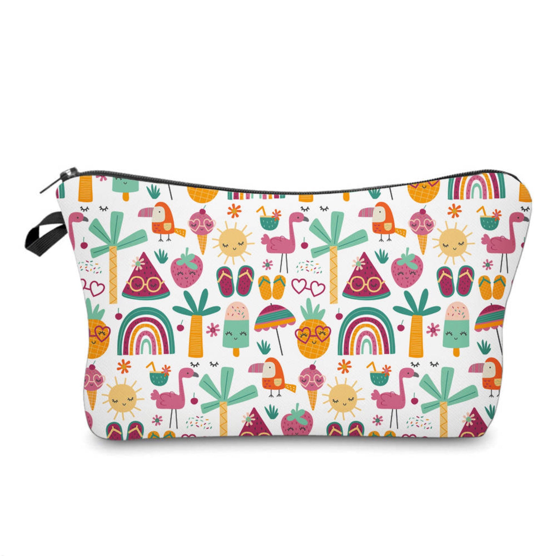 Pouch - Summer Fruit Rainbow Palm Tree - Three Bears Boutique