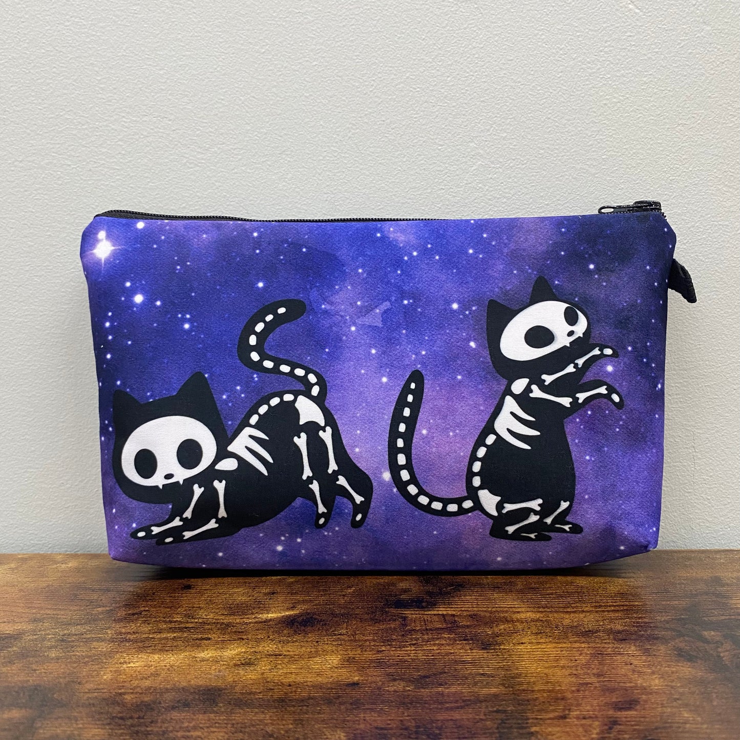 Pouch - Halloween - Skeleton Cat - Three Bears Boutique