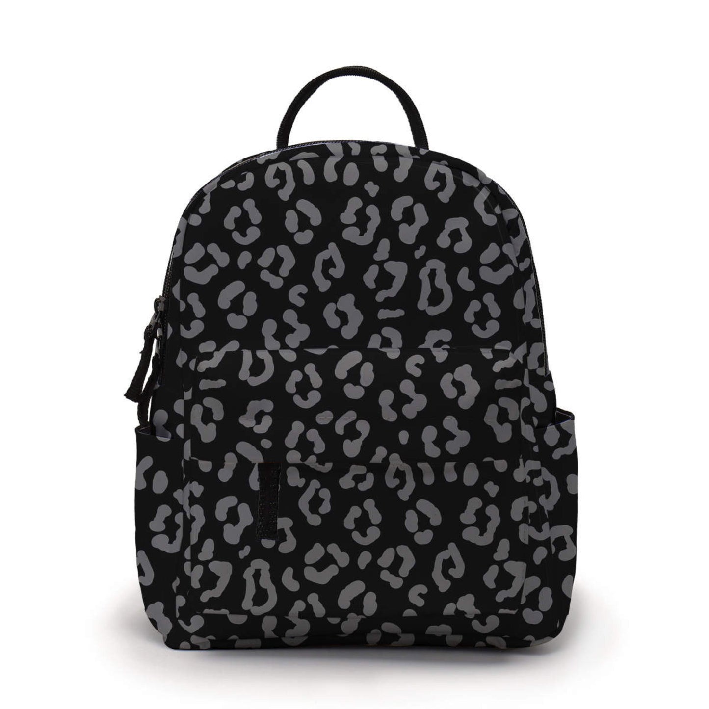Mini Backpack - Animal Print, Black & Grey Leopard