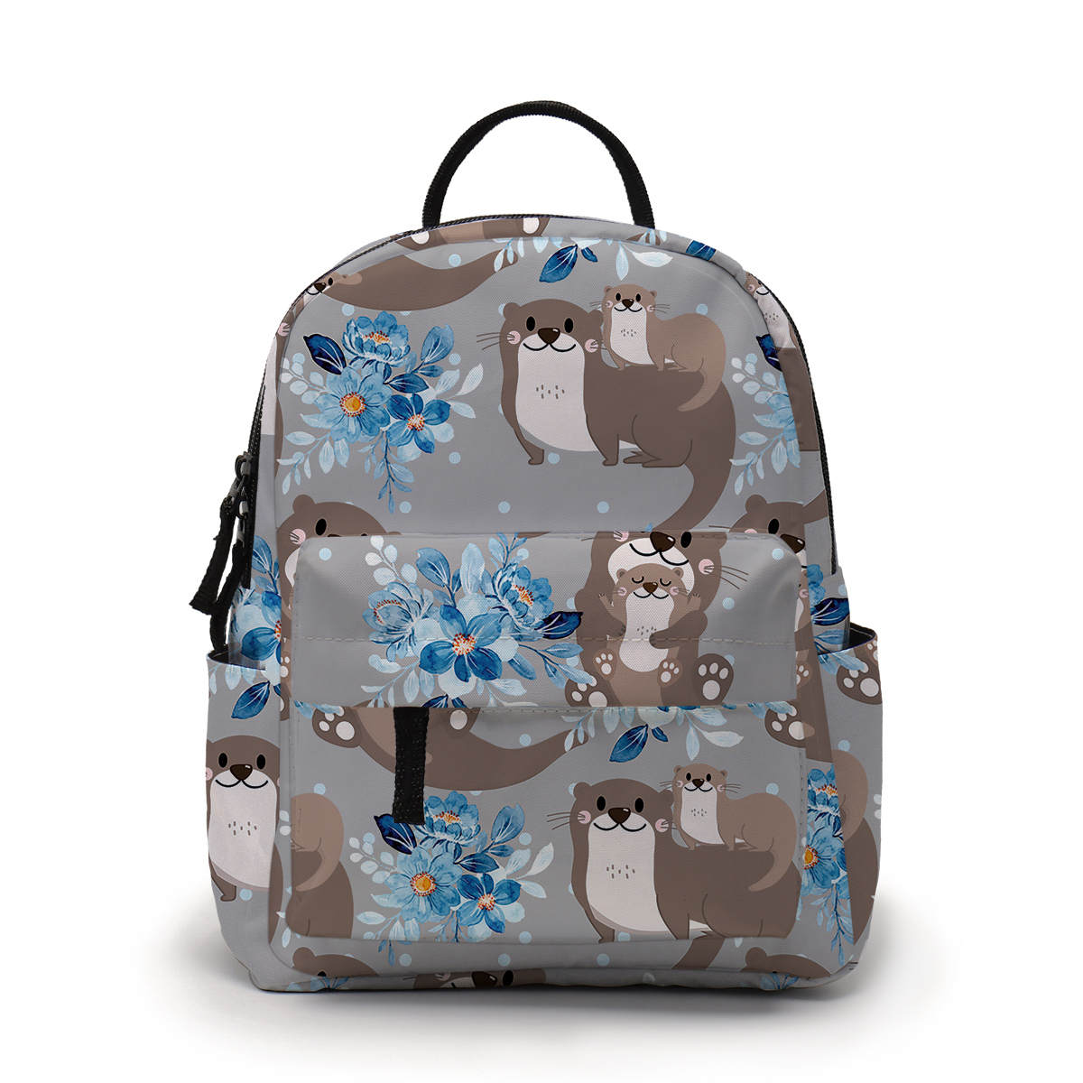 Mini Backpack - Otter Blue Floral - Three Bears Boutique