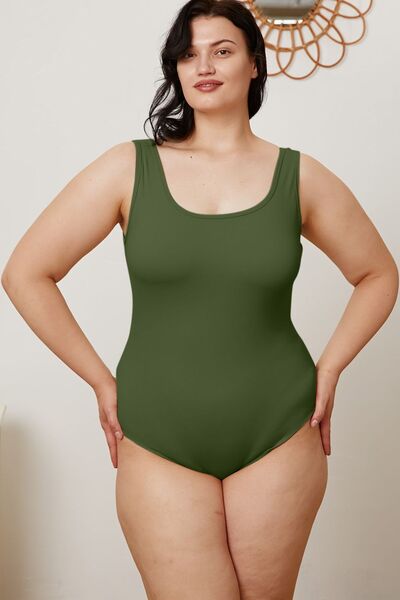Basic Bae Full Size Square Neck Sleeveless Bodysuit - Three Bears Boutique