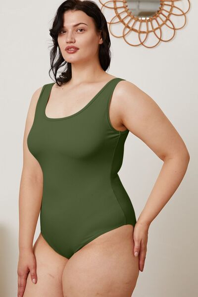 Basic Bae Full Size Square Neck Sleeveless Bodysuit - Three Bears Boutique