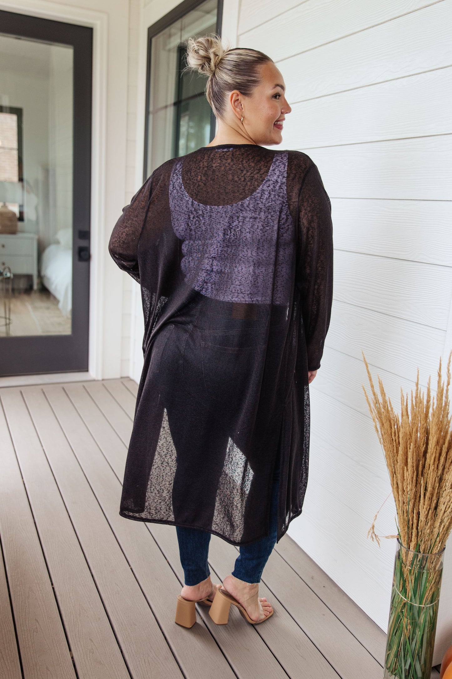 Afternoon Shade Sheer Cardigan - Three Bears Boutique