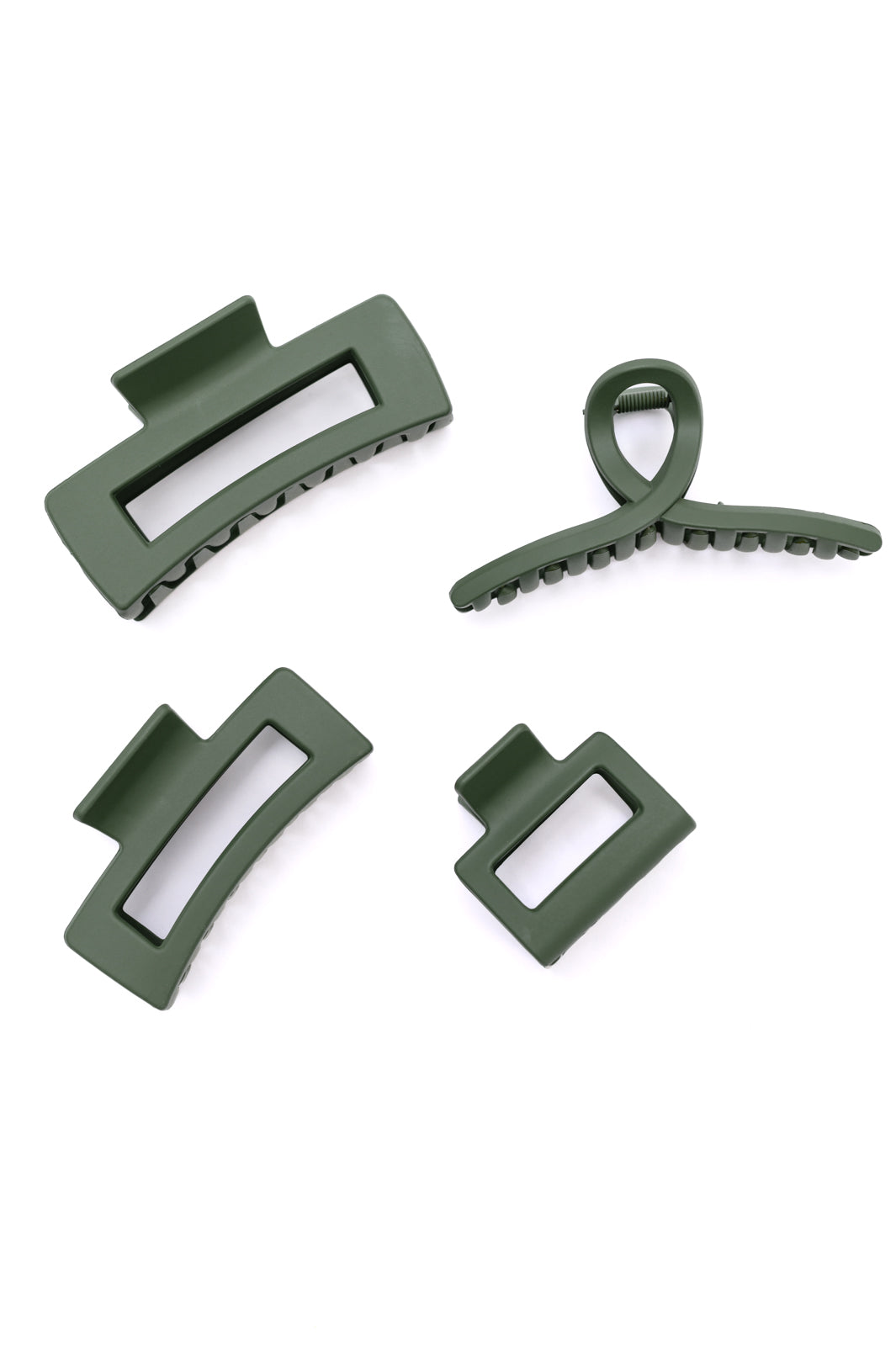 Claw Clip Set of 4 in Forest Green - Three Bears Boutique