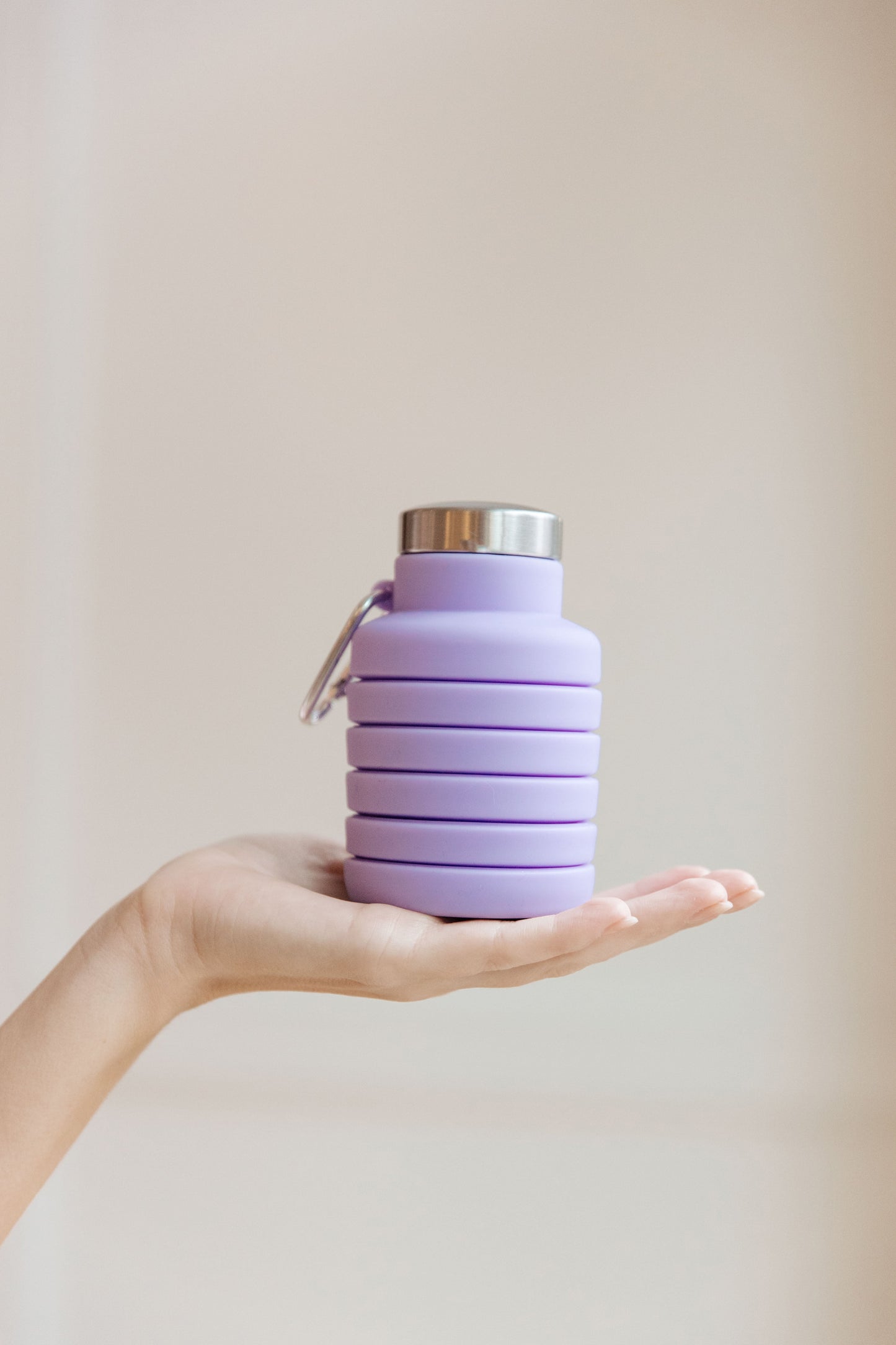 Collapsing Silicone Water Bottle in Purple - Three Bears Boutique