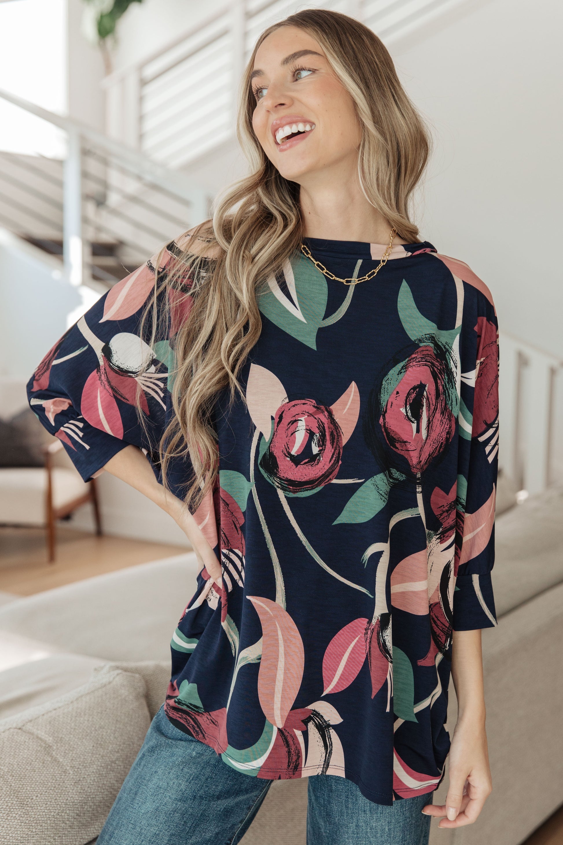 Float On Floral Top - Three Bears Boutique