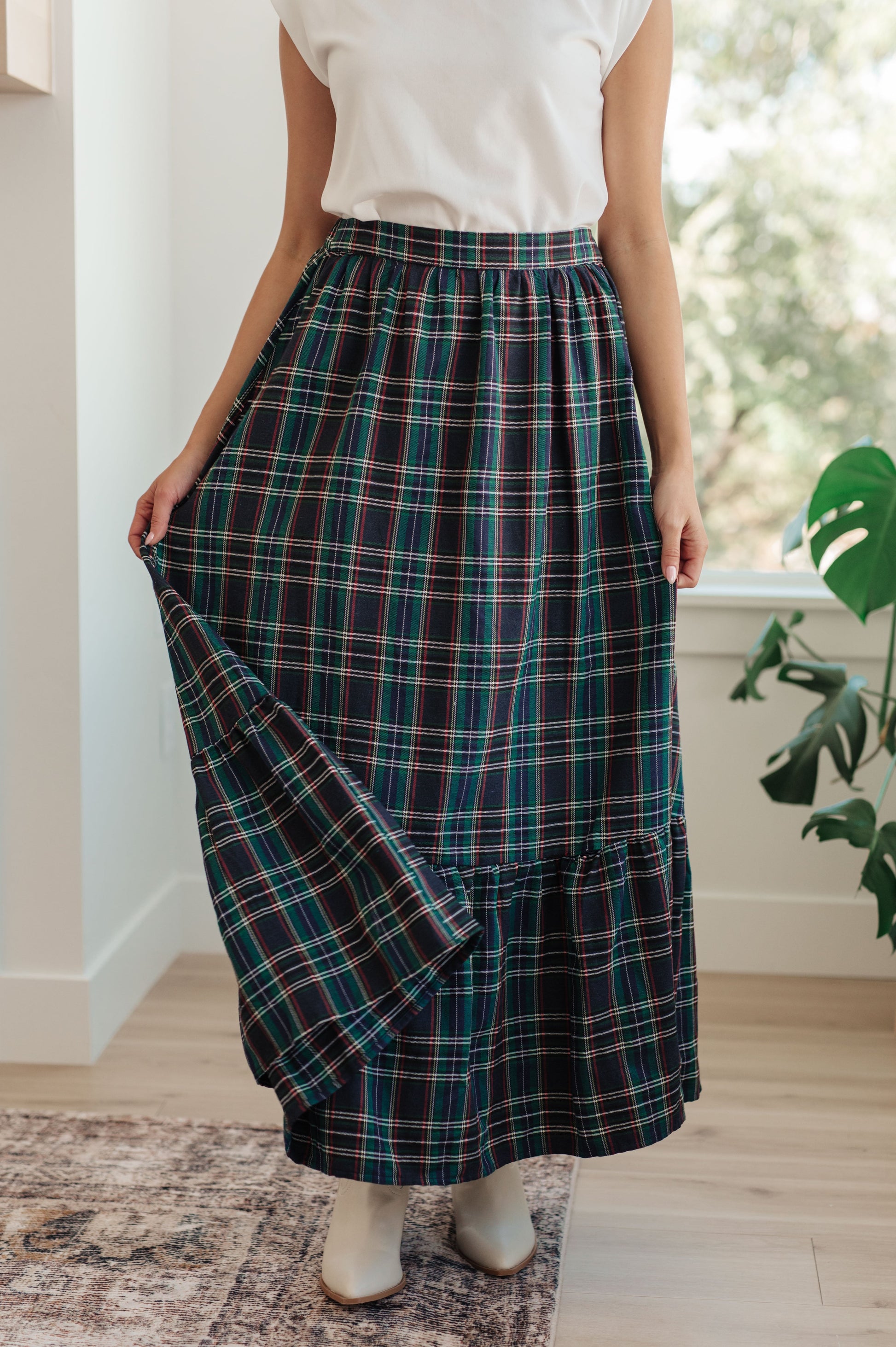 Plaid Perfection Maxi Skirt - Three Bears Boutique