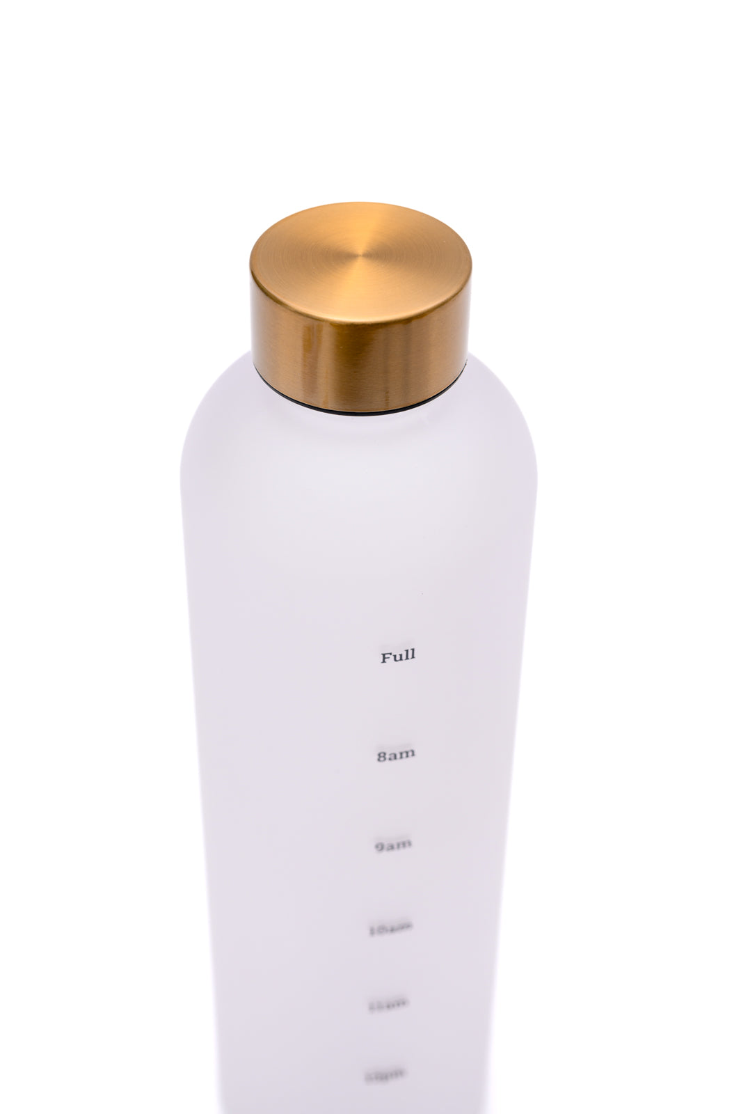 Sippin' Pretty 32 oz Translucent Water Bottle in White & Gold - Three Bears Boutique