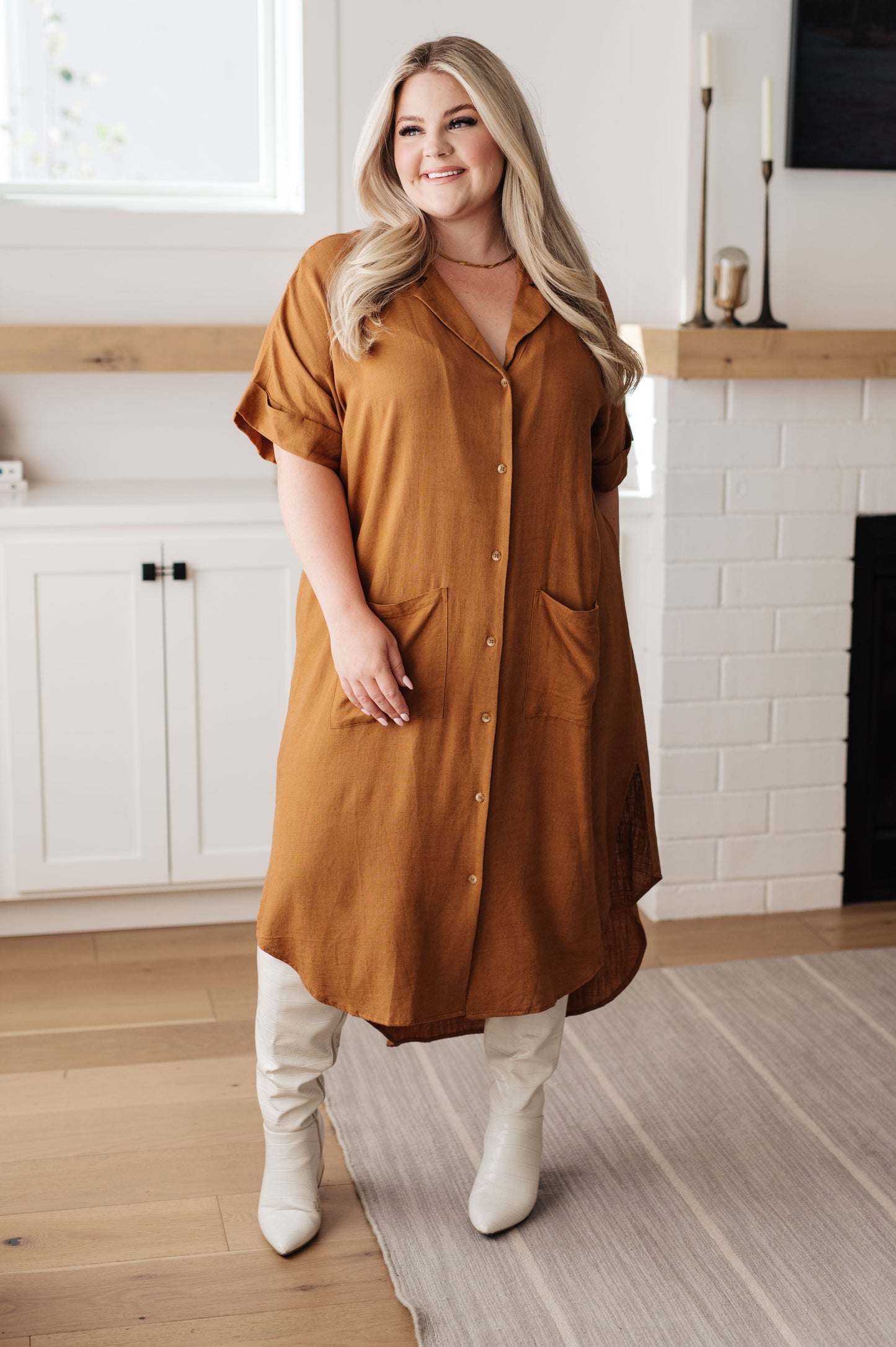 Sure to Be Great Shirt Dress - Three Bears Boutique