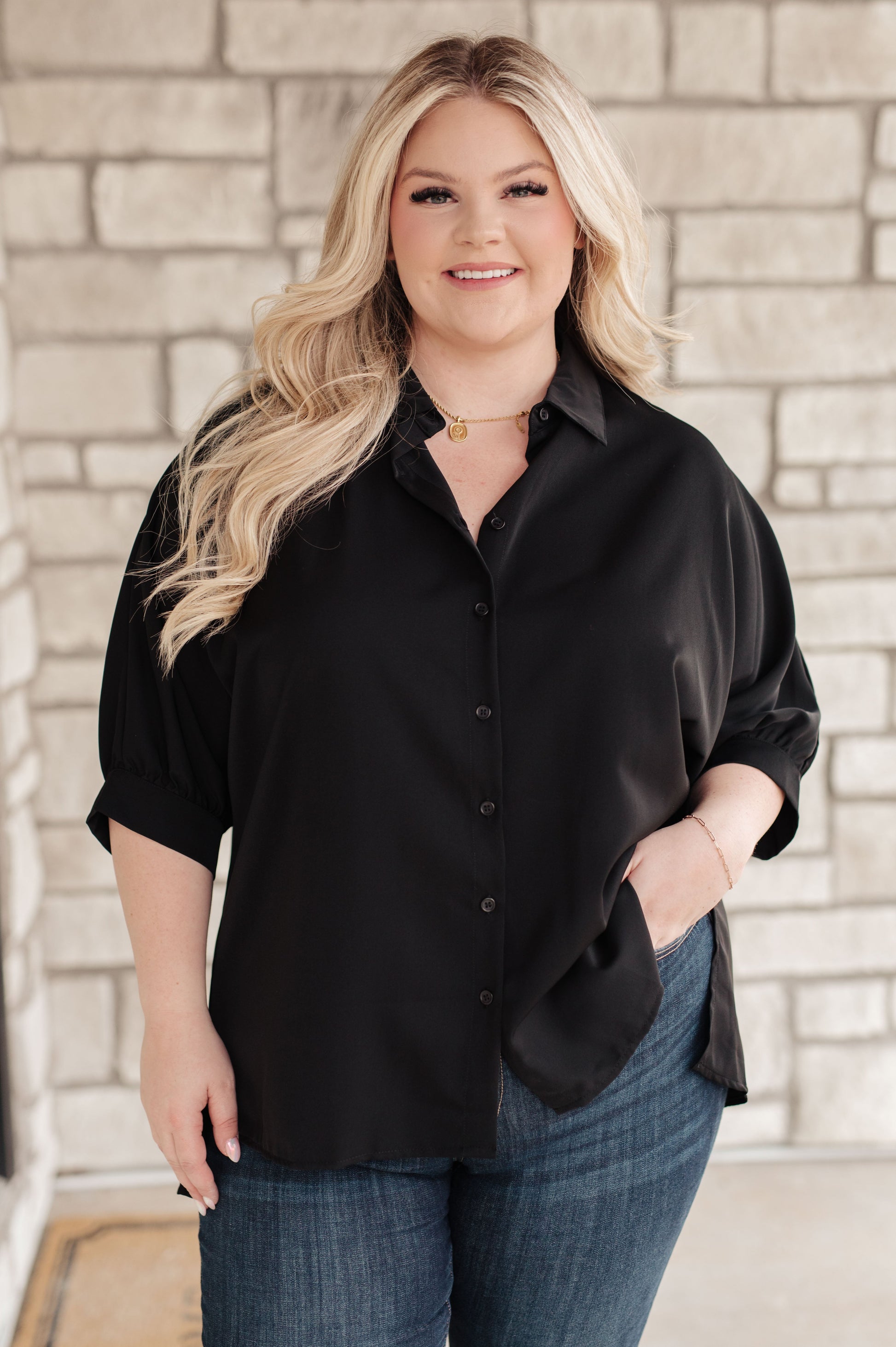 Turned Out Perfect Oversized Button Down Shirt - Three Bears Boutique