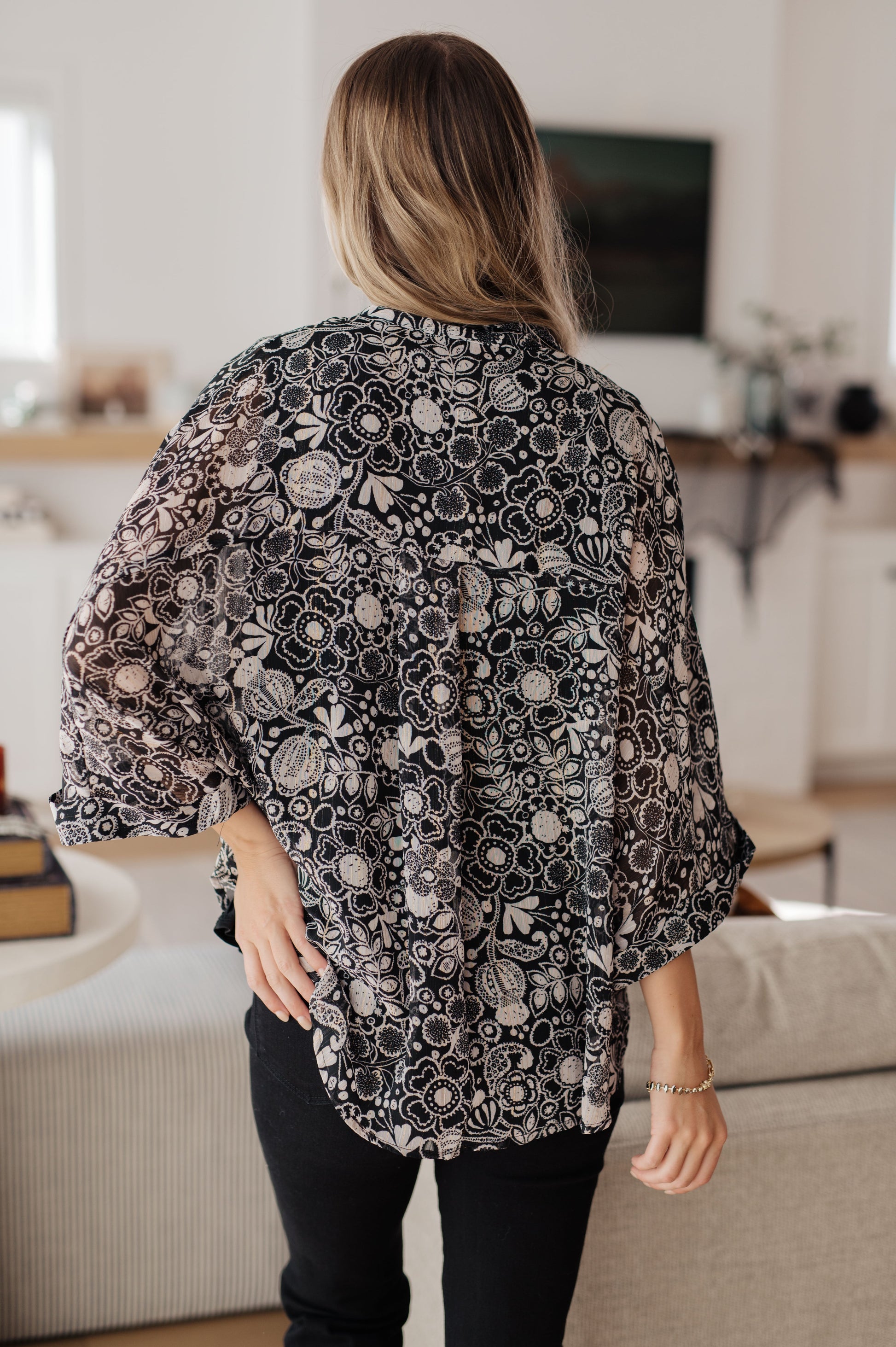 Work All Day Floral Top - Three Bears Boutique