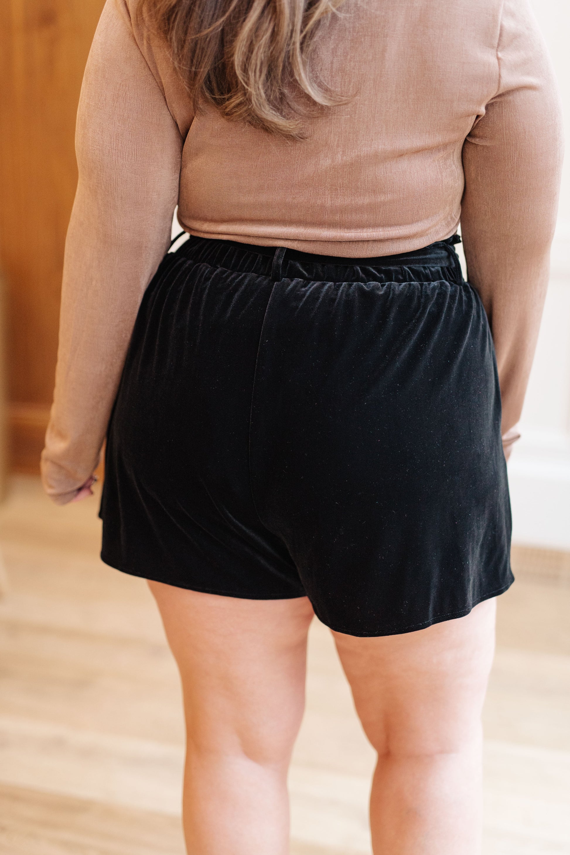 Wrapped in Velvet Shorts - Three Bears Boutique