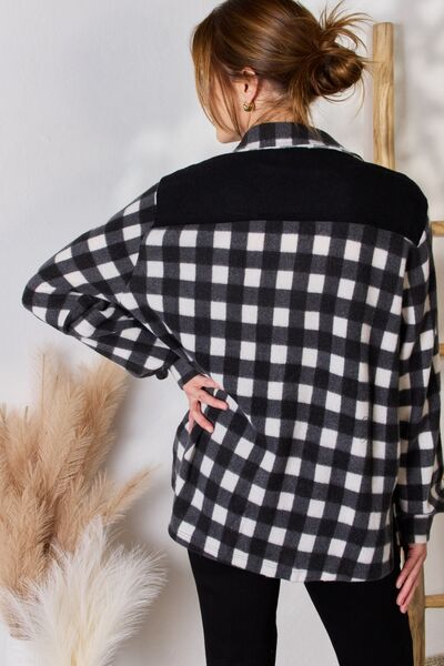Hailey & Co Full Size Plaid Button Up Jacket - Three Bears Boutique